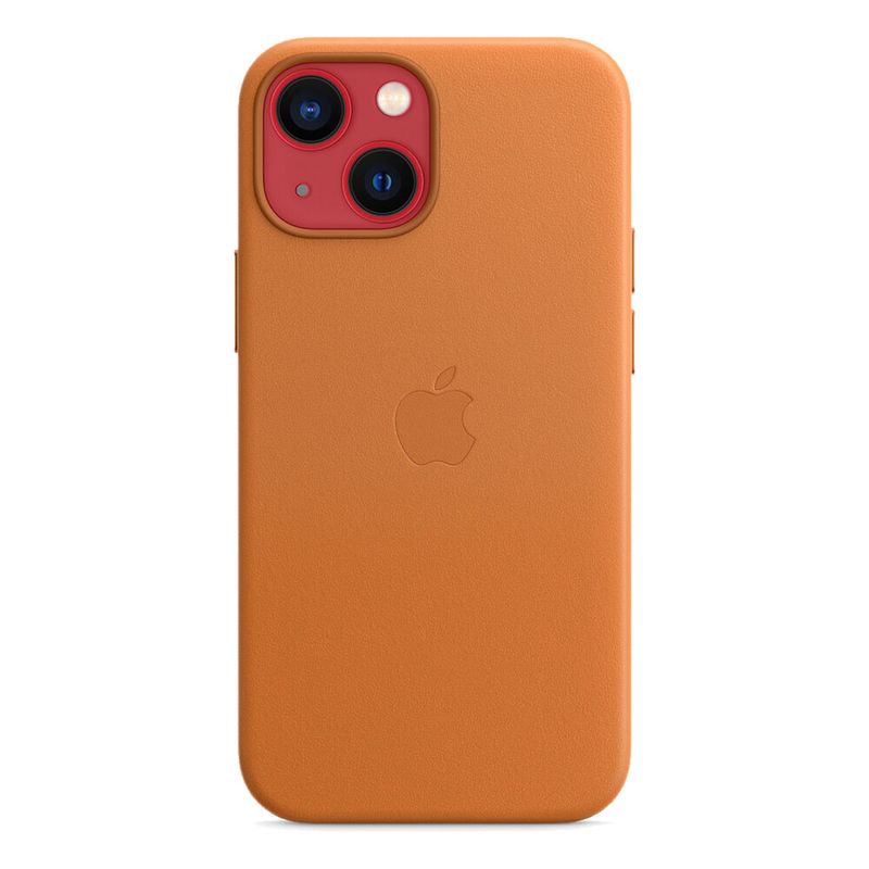 Шкіряний чохол Apple Leather Case with MagSafe Golden Brown (MM0D3) для iPhone 13 mini