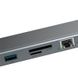 Перехідник Baseus Enjoyment з Type-C 3 x USB 3.0 + SD + RJ45 + TF/Micro SD + VGA + Type-C сірий
