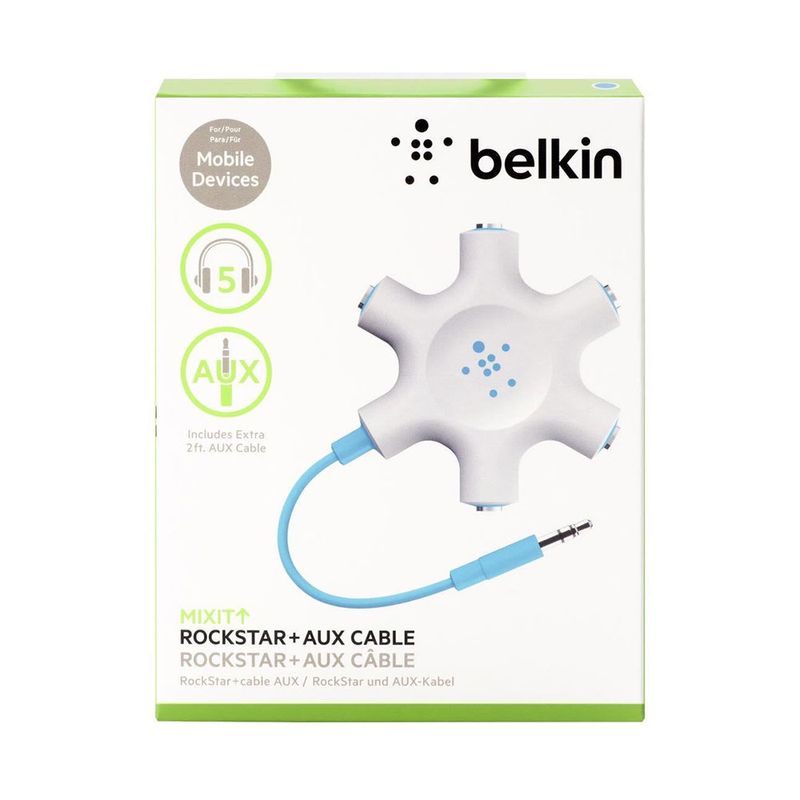 Купити Розгалужувач для навушників Belkin Rockstar White | Blue за найкращою ціною в Україні 🔔, наш інтернет - магазин гарантує якість і швидку доставку вашого замовлення 🚀