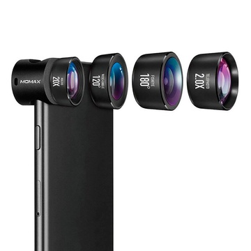 Купити Універсальний об'єктив Momax X-Lens Pro Set 4 in 1 Premium Lens Kit Black за найкращою ціною в Україні 🔔, наш інтернет - магазин гарантує якість і швидку доставку вашого замовлення 🚀
