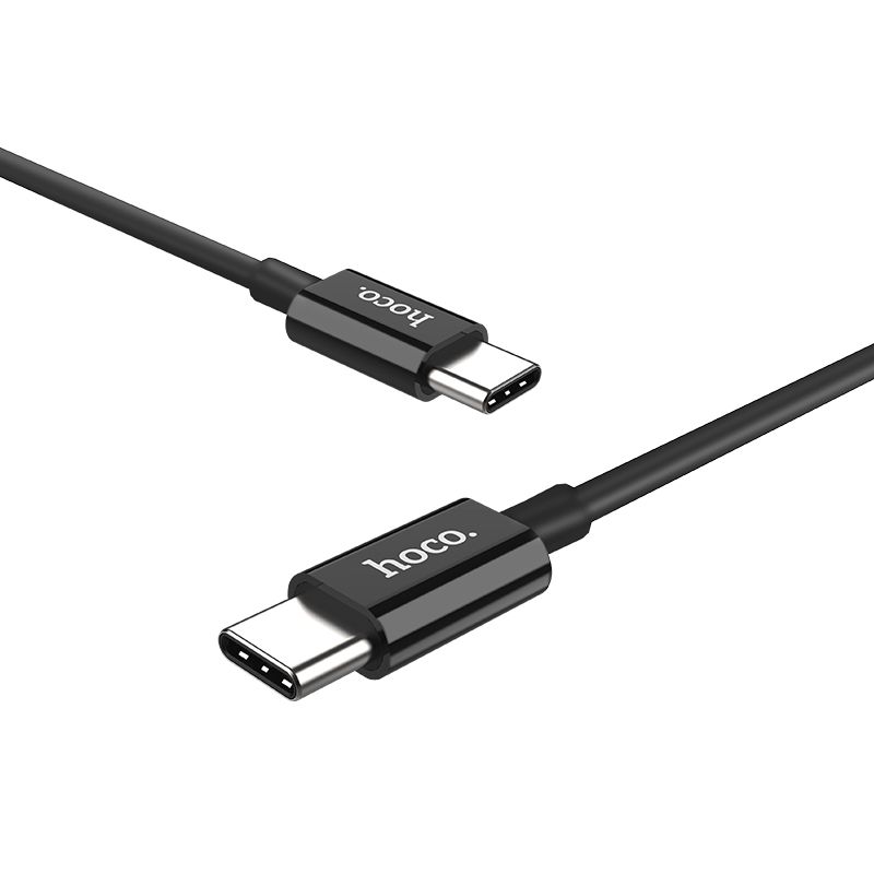 Купить Кабель HOCO X23 Skilled Black USB Type-C to USB Type-C 1m по лучшей цене в Украине 🔔 ,  наш интернет - магазин гарантирует качество и быструю доставку вашего заказа 🚀