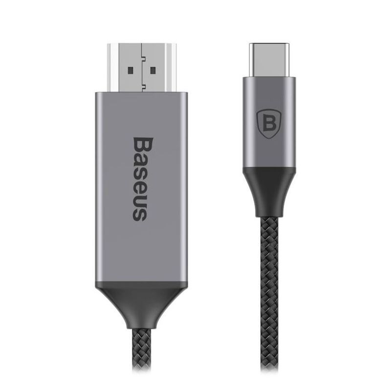 Купити Нейлоновий кабель Baseus Video USB Type-C to HDMI 1.8 m Space Gray за найкращою ціною в Україні 🔔, наш інтернет - магазин гарантує якість і швидку доставку вашого замовлення 🚀
