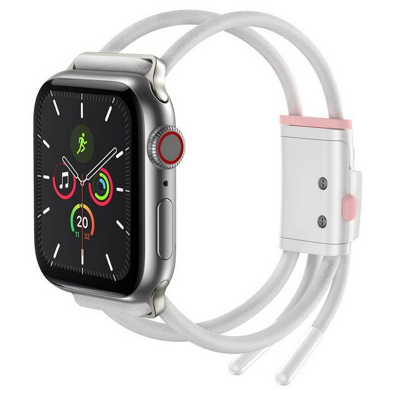 Купити Ремінець Baseus let's Go Cord Watch Strap білий + рожевий для Apple Watch Series 3/4/5 42mm/44mm за найкращою ціною в Україні 🔔, наш інтернет - магазин гарантує якість і швидку доставку вашого замовлення 🚀