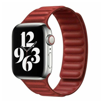 Купить Ремешок oneLounge Leather Link Magnetic Red для Apple Watch 38mm | 40mm (S | M) OEM по лучшей цене в Украине 🔔 ,  наш интернет - магазин гарантирует качество и быструю доставку вашего заказа 🚀