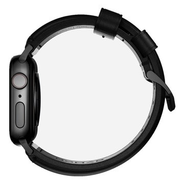 Купить Черный кожаный ремешок Nomad Traditional Strap для Apple Watch 44mm | 42mm Series SE | 6 | 5 | 4 | 3 | 2 | 1 по лучшей цене в Украине 🔔 ,  наш интернет - магазин гарантирует качество и быструю доставку вашего заказа 🚀