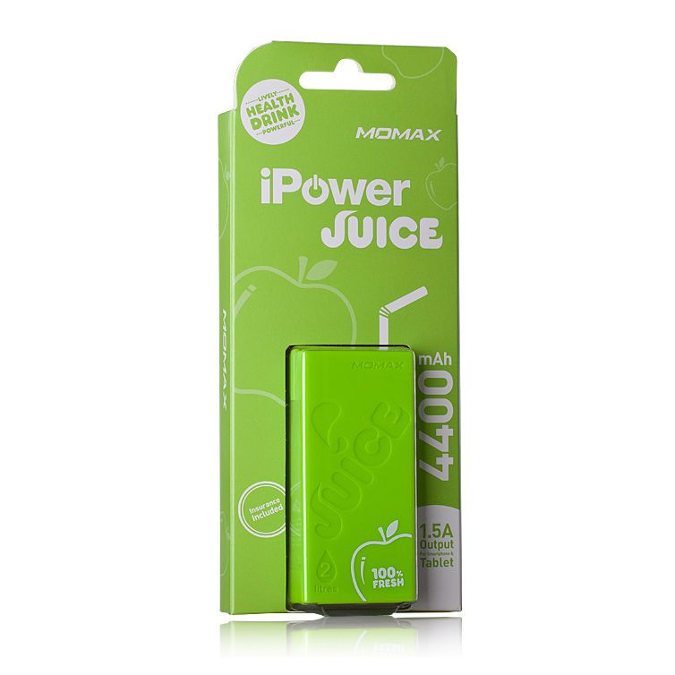 Купить Салатовый внешний аккумулятор MOMAX iPower Juice 4400mAh для iPhone | iPad | iPod | Mobile по лучшей цене в Украине 🔔 ,  наш интернет - магазин гарантирует качество и быструю доставку вашего заказа 🚀