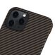Карбоновый чехол-накладка Pitaka MagEZ Case Black | Gold для iPhone 12 Pro