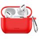 Чохол для Apple Airpods Pro з карабіном Usams US-BH568 Silicone Protective Cover Red