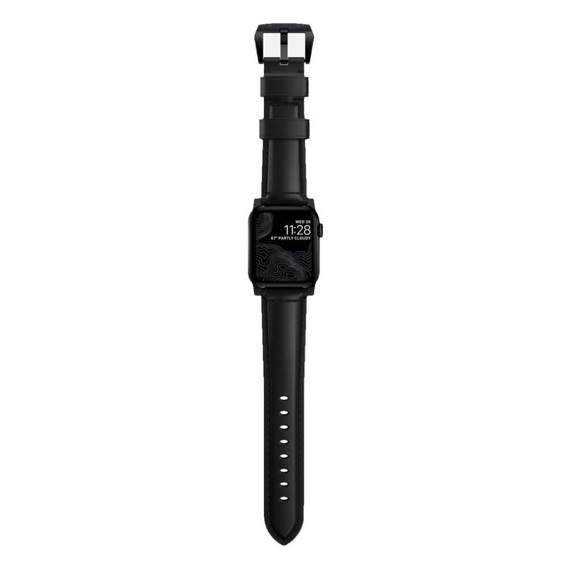 Купить Черный кожаный ремешок Nomad Traditional Strap для Apple Watch 44mm | 42mm Series SE | 6 | 5 | 4 | 3 | 2 | 1 по лучшей цене в Украине 🔔 ,  наш интернет - магазин гарантирует качество и быструю доставку вашего заказа 🚀