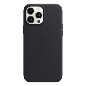 Кожаный чехол Apple Leather Case with MagSafe Midnight (MM1R3) для iPhone 13 Pro Max