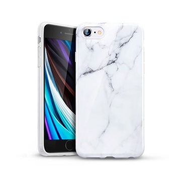 Купить Силиконовый чехол ESR Marble Slim Soft White Sierra для iPhone SE (2020) | 8 | 7 по лучшей цене в Украине 🔔 ,  наш интернет - магазин гарантирует качество и быструю доставку вашего заказа 🚀