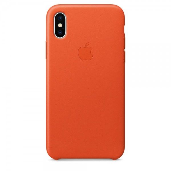 Купить Кожаный чехол Apple Leather Case Bright Orange (MRGK2) для iPhone X по лучшей цене в Украине 🔔 ,  наш интернет - магазин гарантирует качество и быструю доставку вашего заказа 🚀