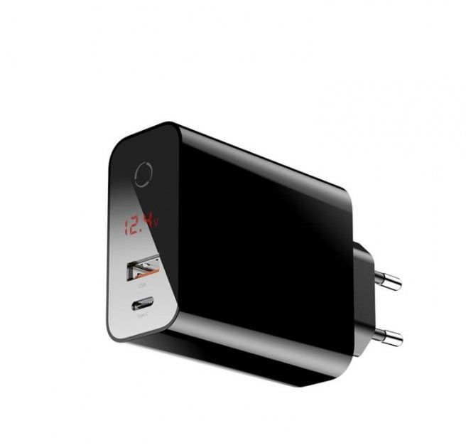 Купить Сетевое ЗУ Baseus Speed PPS smart shutdown & Digital Display touch charger C+U 45W чёрное по лучшей цене в Украине 🔔 ,  наш интернет - магазин гарантирует качество и быструю доставку вашего заказа 🚀