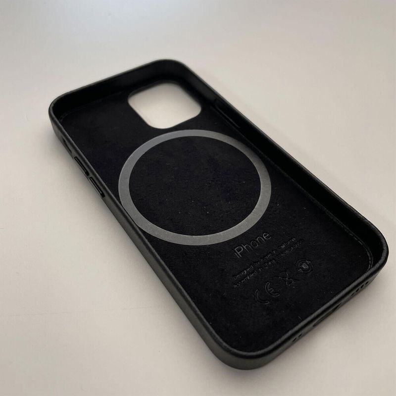 Купить Кожаный чехол iLoungeMax Genuine Leather Case MagSafe Black для iPhone 12 mini ОЕМ по лучшей цене в Украине 🔔 ,  наш интернет - магазин гарантирует качество и быструю доставку вашего заказа 🚀
