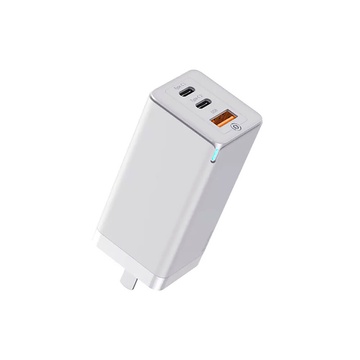 Купить Быстрое сетевое зарядное устройство Baseus GaN2 Pro Quick Charger 2 Type-C+USB-A White 65W (US) по лучшей цене в Украине 🔔 ,  наш интернет - магазин гарантирует качество и быструю доставку вашего заказа 🚀