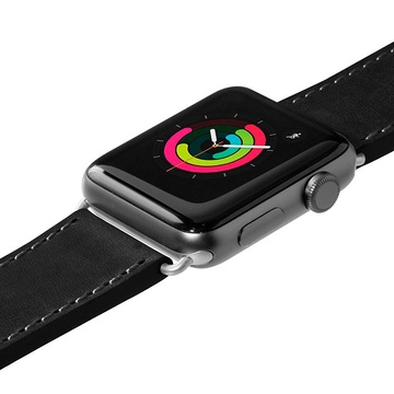 Купить Кожаный ремешок Laut Safari Black для Apple Watch 42mm | 44mm SE | 6 | 5 | 4 | 3 | 2 | 1 по лучшей цене в Украине 🔔 ,  наш интернет - магазин гарантирует качество и быструю доставку вашего заказа 🚀
