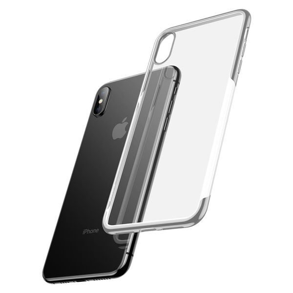 Купити Силіконовий чохол Baseus Shining сріблястий для iPhone XS Max за найкращою ціною в Україні 🔔, наш інтернет - магазин гарантує якість і швидку доставку вашого замовлення 🚀