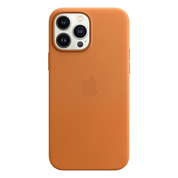Шкіряний чохол Apple Leather Case with MagSafe Golden Brown (MM1L3) для iPhone 13 Pro Max