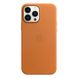 Шкіряний чохол Apple Leather Case with MagSafe Golden Brown (MM1L3) для iPhone 13 Pro Max