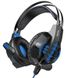 Ігрові навушники Hoco W102 Cool tour з мікрофоном та підсвіткою Blue