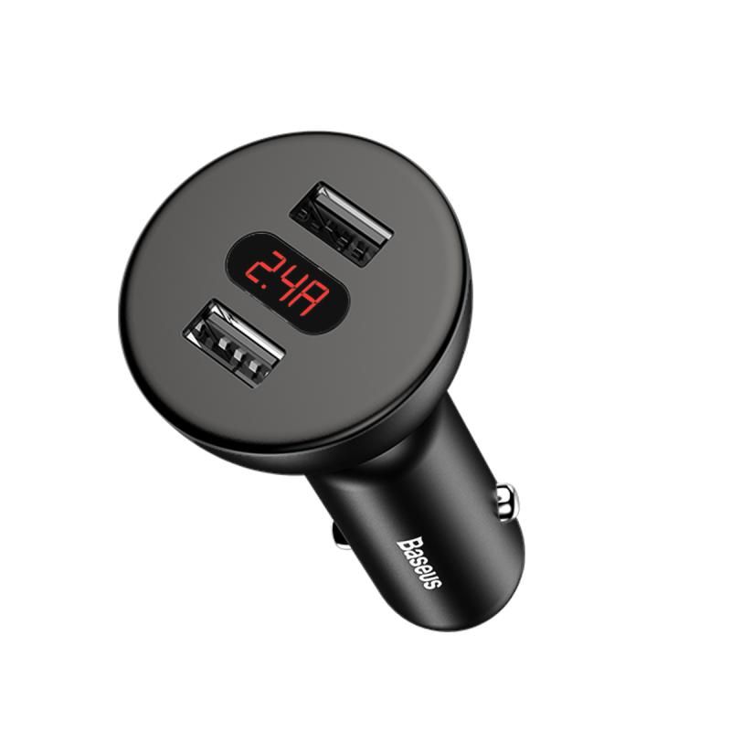 Купити Автозарядка з дисплеєм Baseus Shake-Head Dual USB Black за найкращою ціною в Україні 🔔, наш інтернет - магазин гарантує якість і швидку доставку вашого замовлення 🚀
