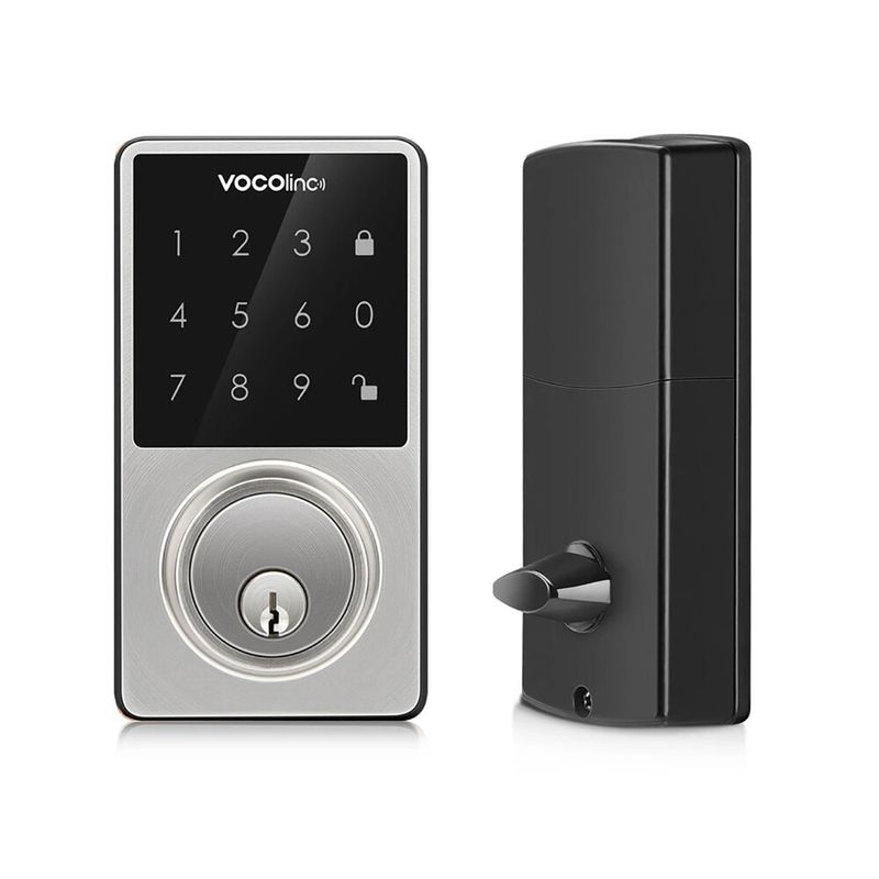 Купить Умный дверной замок VOCOlinc T-Guard Smart Lock Satin Nickel Apple HomeKit по лучшей цене в Украине 🔔 ,  наш интернет - магазин гарантирует качество и быструю доставку вашего заказа 🚀