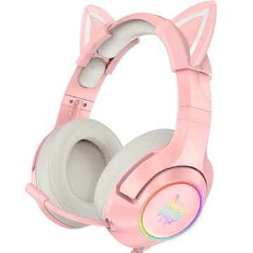 Купить Наушники игровые Onikuma K9 Gaming Cat с микрофоном и Led подсветкой Pink по лучшей цене в Украине 🔔 ,  наш интернет - магазин гарантирует качество и быструю доставку вашего заказа 🚀