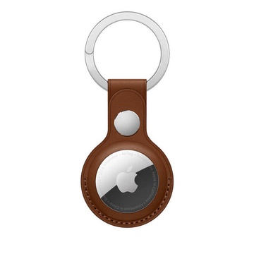 Брелок с кольцом iLoungeMax Leather Key Ring Saddle Brown для AirTag ОЕМ