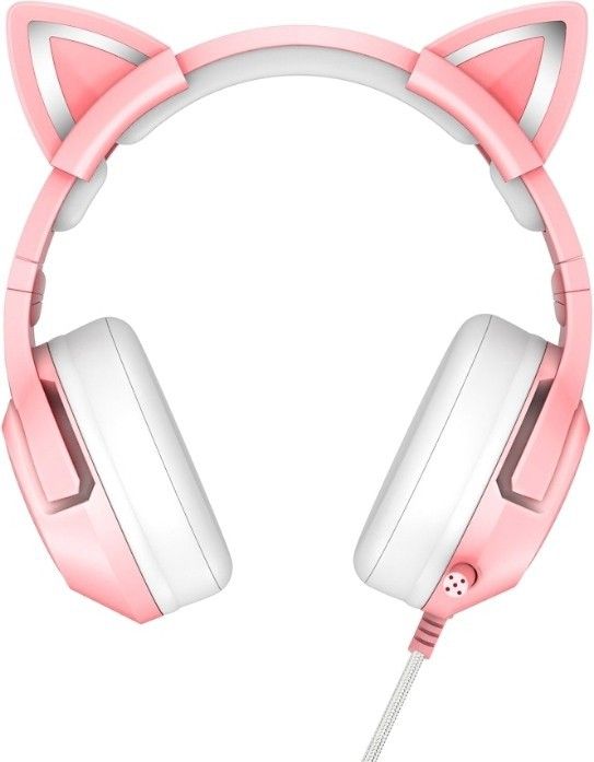 Купити Навушники ігрові Onikuma K9 Gaming Cat з мікрофоном і Led підсвічуванням Pink за найкращою ціною в Україні 🔔, наш інтернет - магазин гарантує якість і швидку доставку вашого замовлення 🚀