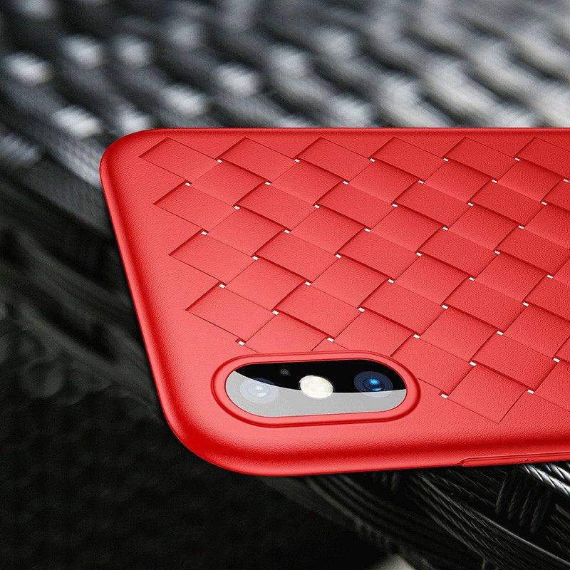 Купить Чехол Baseus BV Weaving красный для iPhone X/XS по лучшей цене в Украине 🔔 ,  наш интернет - магазин гарантирует качество и быструю доставку вашего заказа 🚀