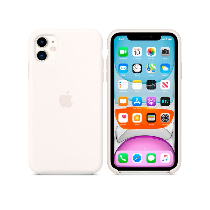 Купить Силиконовый чехол Apple Silicone Case White (MWVX2) для iPhone 11 (Открытая упаковка) по лучшей цене в Украине 🔔 ,  наш интернет - магазин гарантирует качество и быструю доставку вашего заказа 🚀