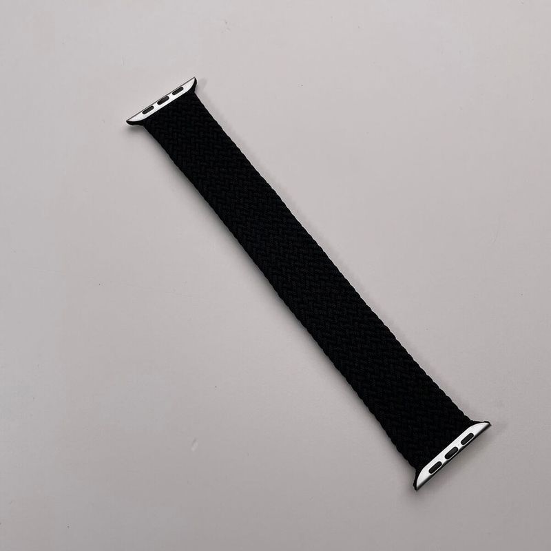Купить Плетеный монобраслет oneLounge Braided Solo Loop Charcoal Black для Apple Watch 44mm | 42mm Size M OEM по лучшей цене в Украине 🔔 ,  наш интернет - магазин гарантирует качество и быструю доставку вашего заказа 🚀