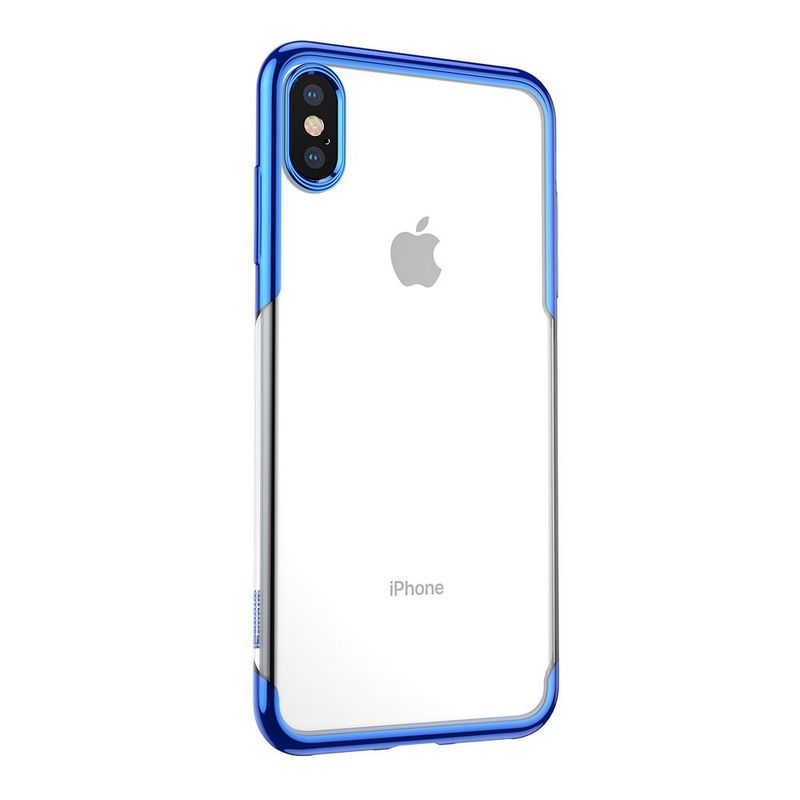 Купити Силіконовий чохол Baseus Shining синій для iPhone XS Max за найкращою ціною в Україні 🔔, наш інтернет - магазин гарантує якість і швидку доставку вашого замовлення 🚀