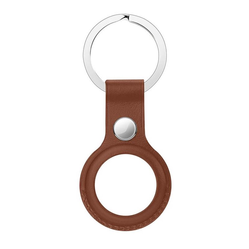 Брелок з кільцем iLoungeMax Leather Key Ring Saddle Brown для AirTag ОЕМ