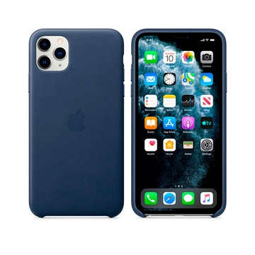 Купить Кожаный чехол Apple Leather Case Midnight Blue (MX0G2) для iPhone 11 Pro Max (Открытая упаковка) по лучшей цене в Украине 🔔 ,  наш интернет - магазин гарантирует качество и быструю доставку вашего заказа 🚀