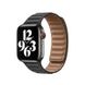 Черный кожаный ремешок Apple Leather Link Black для Apple Watch 44mm (M | L) Series SE | 6 | 5 | 4 (MY9N2)