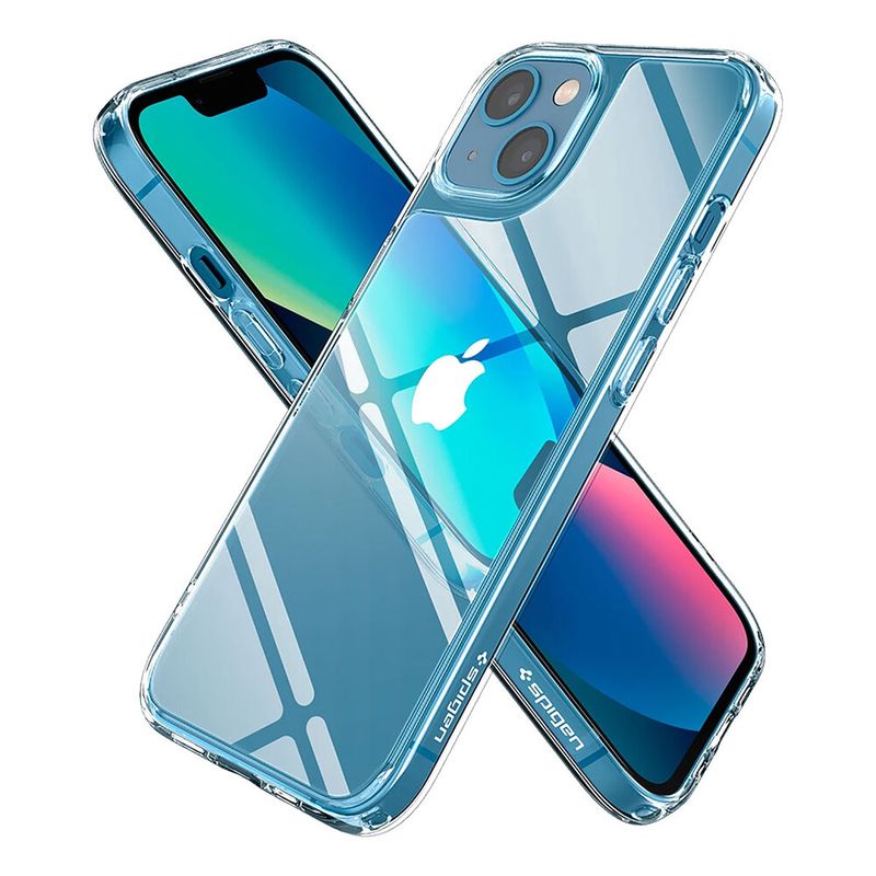 Стеклянный чехол Spigen Quartz Hybrid Crystal Clear для iPhone 13