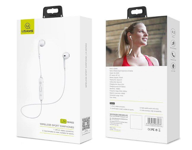 Купить Bluetooth наушники Usams LN Series White по лучшей цене в Украине 🔔 ,  наш интернет - магазин гарантирует качество и быструю доставку вашего заказа 🚀