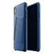 Шкіряний чохол з відділенням для карт MUJJO Full Leather Wallet Case Monaco Blue для iPhone XS Max