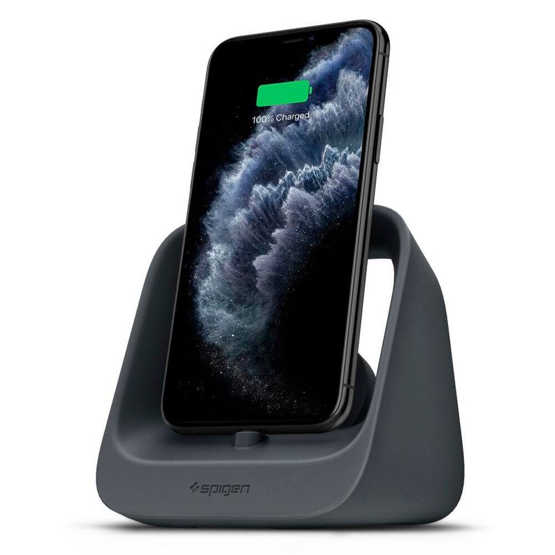 Купить Подставка Spigen Apple 2-in-1 S316 Black для iPhone | Apple Watch | AirPods по лучшей цене в Украине 🔔 ,  наш интернет - магазин гарантирует качество и быструю доставку вашего заказа 🚀