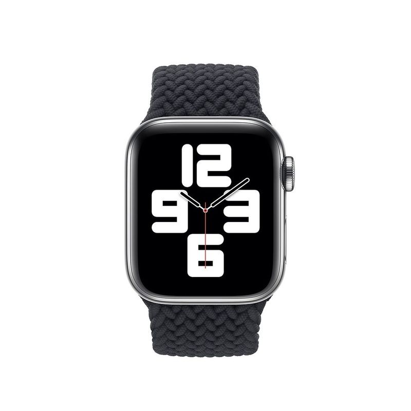 Купить Плетеный монобраслет oneLounge Braided Solo Loop Charcoal Black для Apple Watch 40mm | 38mm Size S OEM по лучшей цене в Украине 🔔 ,  наш интернет - магазин гарантирует качество и быструю доставку вашего заказа 🚀