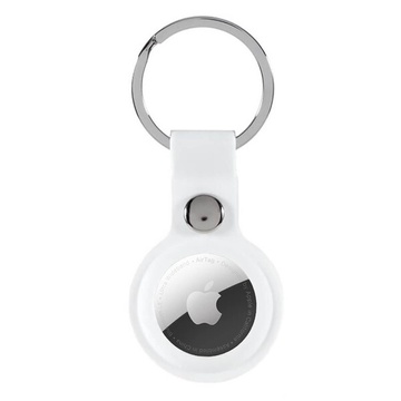 Силиконовый брелок с кольцом iLoungeMax Silicone Keychain Case White для AirTag