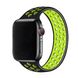 Силиконовый монобраслет iLoungeMax Solo Loop Nike Black | Green для Apple Watch 42mm | 44mm Size M