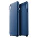 Кожаный чехол MUJJO Full Leather Case Monaco Blue для iPhone XS Max