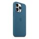Силіконовий чохол Apple Silicone Case MagSafe Blue Jay (MM2G3) для iPhone 13 Pro