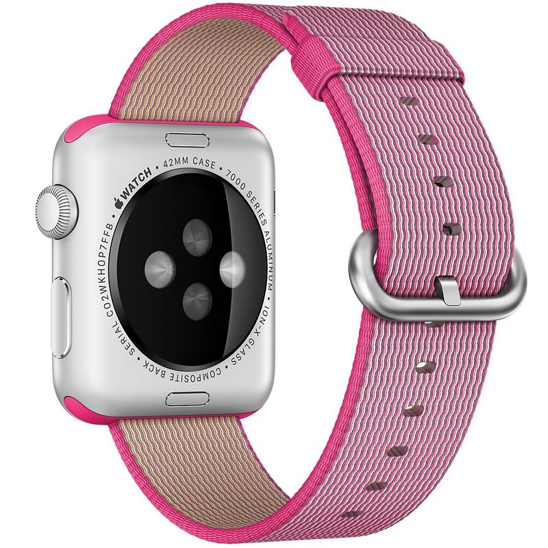 Купить Нейлоновый ремешок iLoungeMax Woven Nylon Pink для Apple Watch 42mm | 44mm SE | 6 | 5 | 4 | 3 | 2 | 1 по лучшей цене в Украине 🔔 ,  наш интернет - магазин гарантирует качество и быструю доставку вашего заказа 🚀