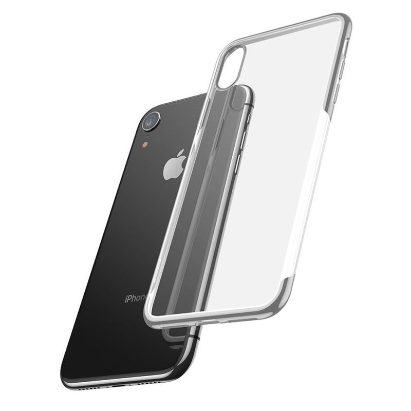 Купити Силіконовий чохол Baseus Shining сріблястий для iPhone XR за найкращою ціною в Україні 🔔, наш інтернет - магазин гарантує якість і швидку доставку вашого замовлення 🚀