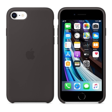 Купить Черный силиконовый чехол Apple Silicone Case Black для іPhone 8 | 7 | SE 2020 (MXYH2) (Открытая упаковка) по лучшей цене в Украине 🔔 ,  наш интернет - магазин гарантирует качество и быструю доставку вашего заказа 🚀