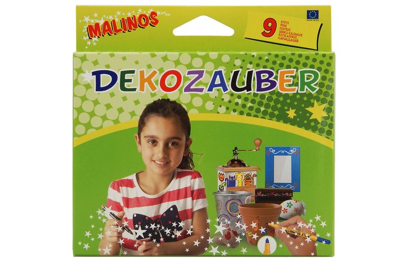 Фломастери для декорування MALINOS Dekozauber 9 (8+1) шт