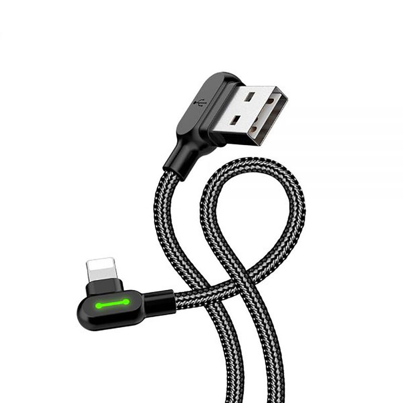 Купить Двухсторонний зарядный кабель для iPhone | iPad Mcdodo 90° UCB to Lightning с LED-индикацией 1.2m по лучшей цене в Украине 🔔 ,  наш интернет - магазин гарантирует качество и быструю доставку вашего заказа 🚀